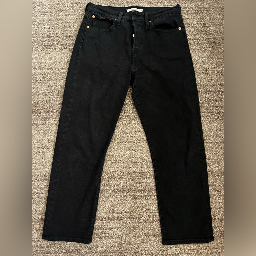 Levi’s Wedgie Straight Black Size 28 - Picture 2 of 7